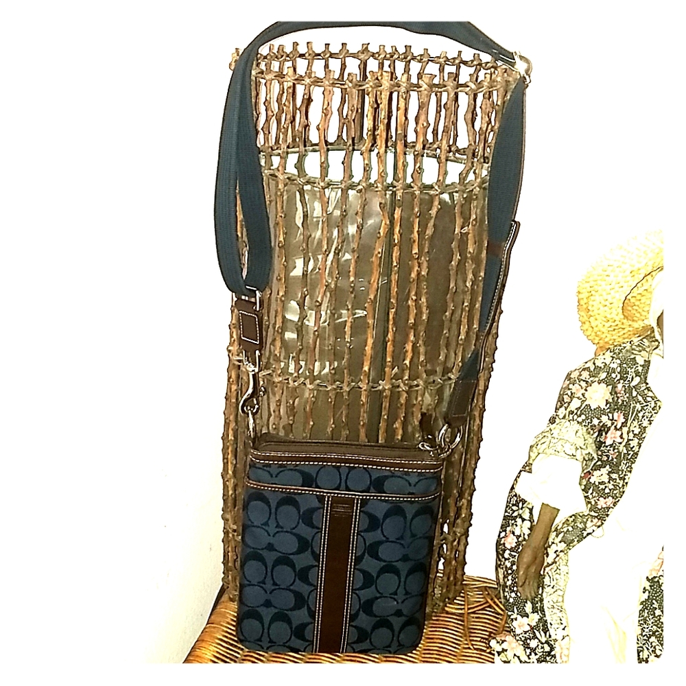 Coach Signature Crossbody Bag includes matching wristlet!